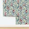Watercolor Whimsical Trees Houses Forest Woodland Fairy House Treehouse Leaves Nature Cottage Kids Nursery Playroom Playhouse Scandi Custom Pre-pasted Wallpaper by Spoonflower Pre-Pasted Wallpaper 2FT Wide